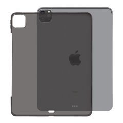 Microcase iPad Pro 12.9'' 2022 M2 Kablosuz Şarj Uyumlu Silikon Tpu Soft Kılıf - Füme AL3307