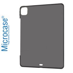 Microcase iPad Pro 12.9'' 2022 M2 Kablosuz Şarj Uyumlu Silikon Tpu Soft Kılıf - Füme AL3307