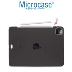 Microcase iPad Pro 12.9'' 2022 M2 Kablosuz Şarj Uyumlu Silikon Tpu Soft Kılıf - Füme AL3307