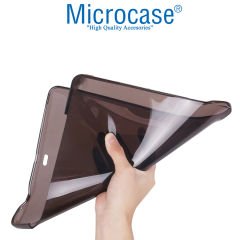 Microcase iPad Pro 12.9'' 2022 M2 Kablosuz Şarj Uyumlu Silikon Tpu Soft Kılıf - Füme AL3307