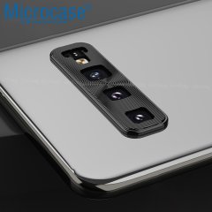 Microcase Samsung Galaxy S10 Plus Kamera Lens Koruma Halkası - Kapalı Tasarım Siyah