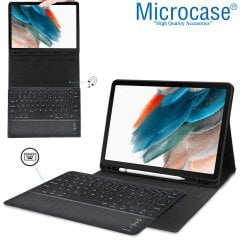 Microcase Samsung Galaxy Tab A8 SM-X200 10.5 (2021) Bluetooth Klavye + Touchpad Kalem Koymalı Standlı Kılıf - BKK3