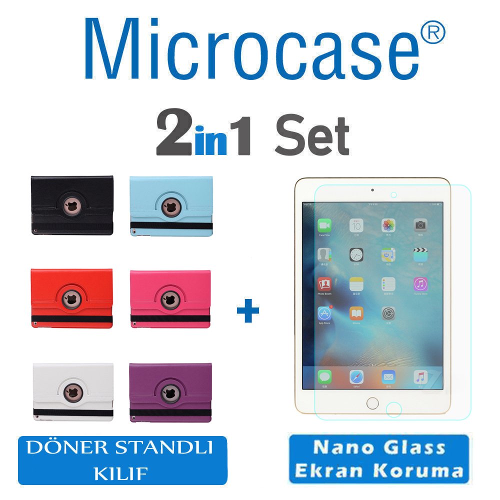 iPad Mini 5.Nesil 2019 Döner Standlı Kılıf + NANO (SEÇ)