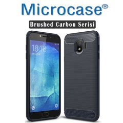 Microcase Samsung Galaxy J4 Brushed Carbon Fiber Silikon Kılıf