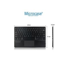 Microcase Lenovo Tab P12 TB370FU 12.7 Tablet için Touchpad Bluetooth Klavye (TR Sticker) + Bluetooth Mouse + Tablet Standı - AL2766
