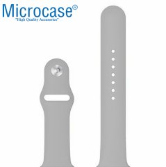 Microcase Apple Watch Seri 5 40 mm için Silikon Kordon Kayış - Gri