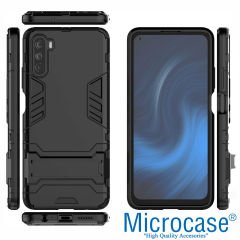 Microcase Huawei Mate 40 Lite Alfa Armor Standlı Perfect Koruma Kılıf Siyah