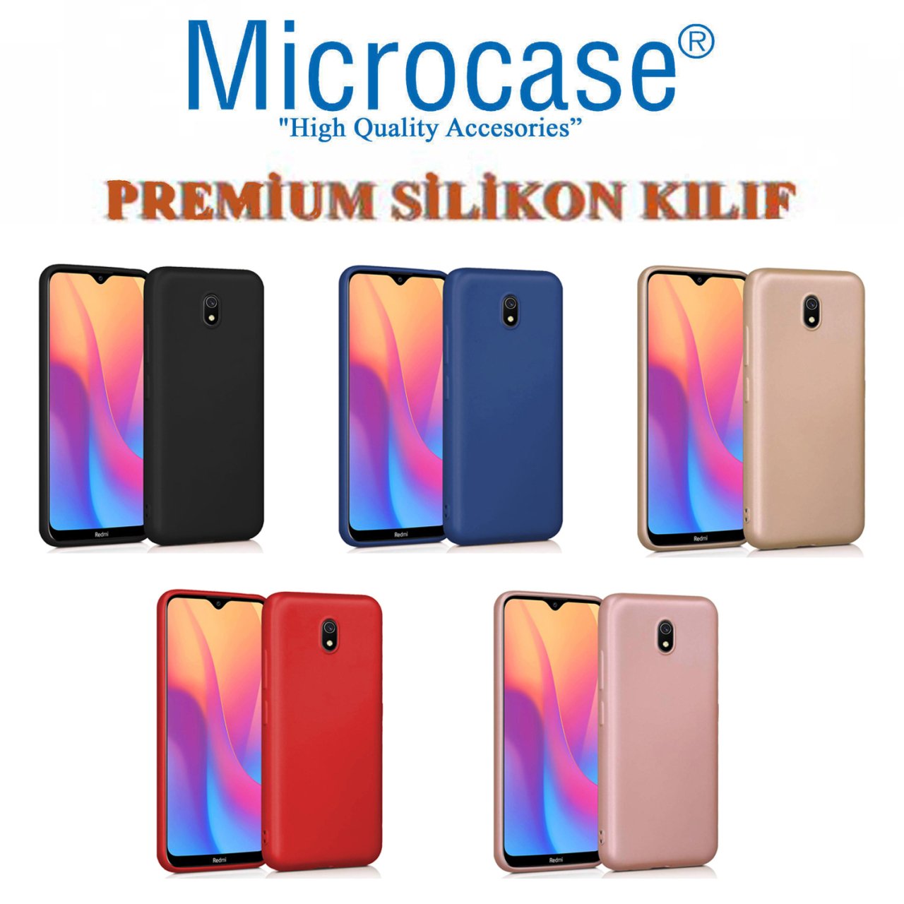 Microcase Xiaomi Redmi 8A Premium Matte Silikon Kılıf