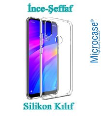 Microcase Xiaomi Redmi 7 Ultra İnce 0.2 mm Soft Silikon Kılıf + Tempered Glass Cam Koruma (SEÇENEKLİ)