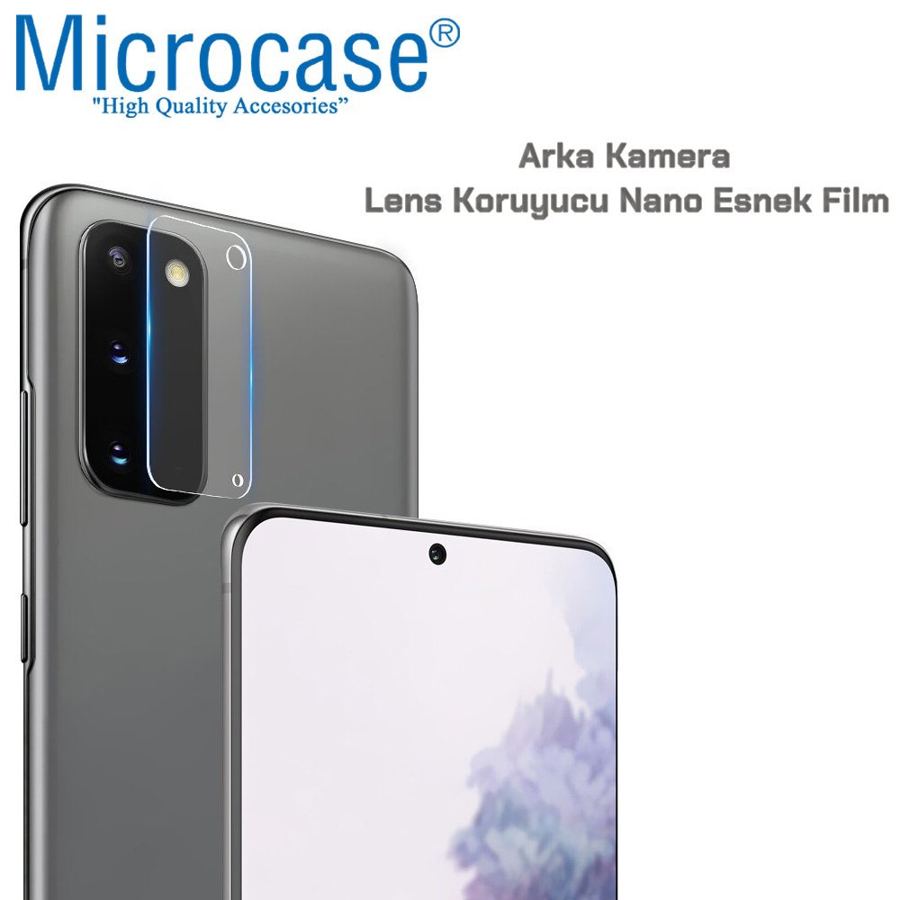 Microcase Samsung Galaxy S20 Kamera Camı Lens Koruyucu Nano Esnek Film
