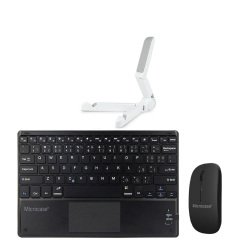 Microcase iPad Pro 11 2021 Bluetooth Touchpad Klavye 25 cm + Bluetooth Mouse + Tablet Standı - AL2759