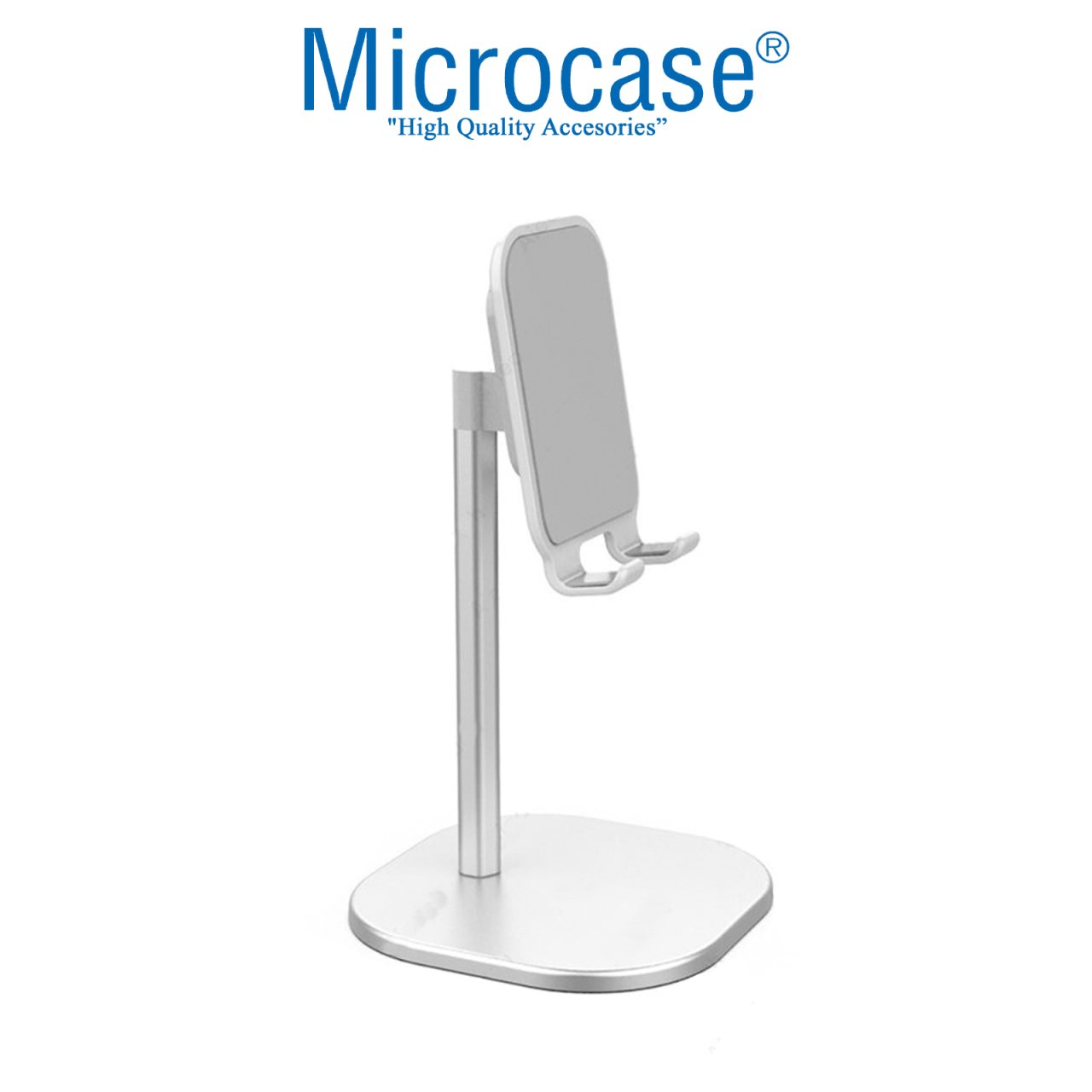 Microcase Masaüstü Standlı Telefon ve Tablet Tutucu - Gümüş Renk - AL2536