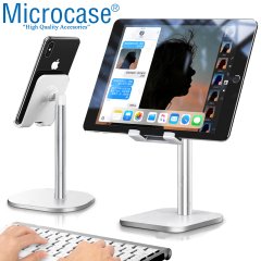 Microcase Masaüstü Standlı Telefon ve Tablet Tutucu - Gümüş Renk - AL2536