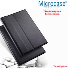 Microcase iPad Pro 12.9 2022 M2 ile Uyumlu Sleeve Serisi Mıknatıs Kapak Standlı Kılıf - Siyah AL3319