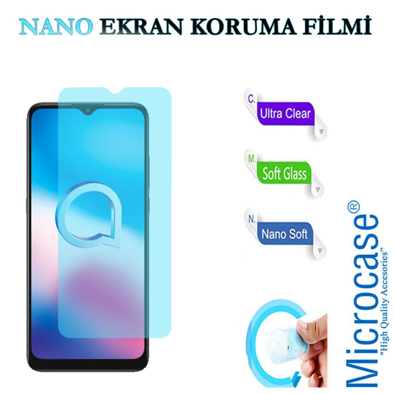 Alcatel 3X 2020 Nano Esnek Ekran Koruma Filmi