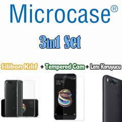 Xiaomi Mi 5x - 3in1 Set - Kılıf + Cam Koruma + Lens Filmi