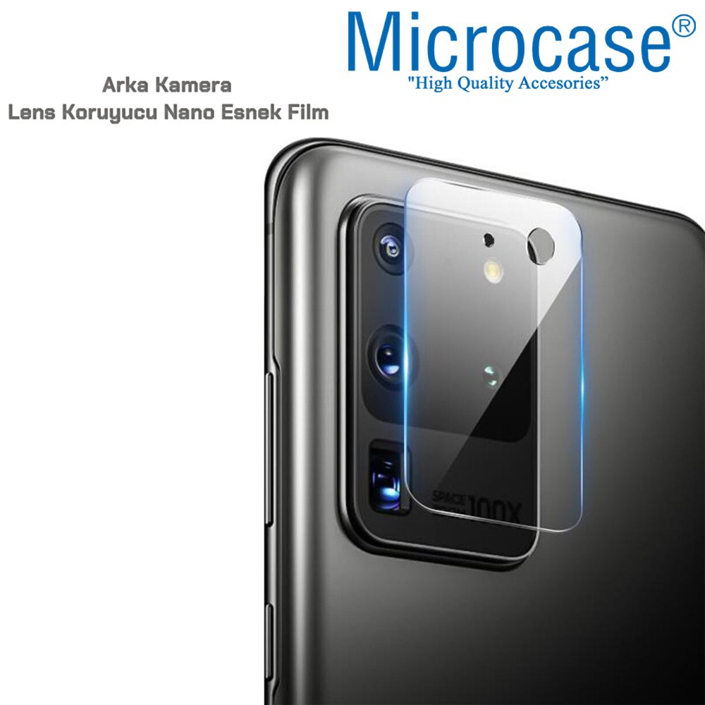 Microcase Samsung Galaxy S20 Ultra Kamera Camı Lens Koruyucu Nano Esnek Film