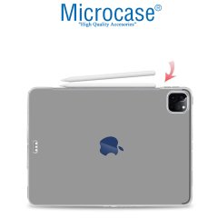 Microcase iPad Pro 4.Nesil 12.9 inch 2020 Kablosuz Şarj Uyumlu Silikon Tpu Soft Kılıf - Şeffaf