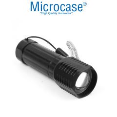 Microcase Pilli Cep ve El Feneri Avcılık Kamp Zoomlu LED Lamba - AL3595