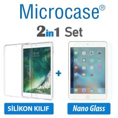 iPad Mini 5.Nesil 2019 Silikon Kılıf Şeffaf + Ekran Koruma