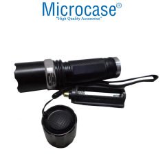 Microcase Pilli Cep ve El Feneri Avcılık Kamp Zoomlu LED Lamba - AL3596