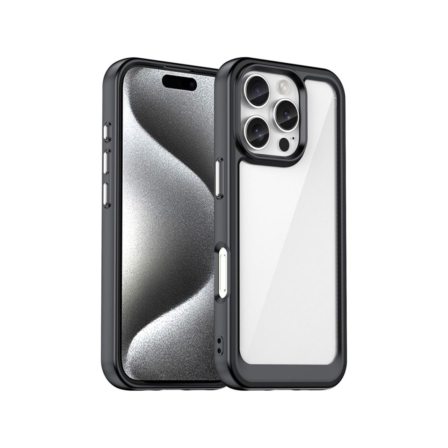 Microcase Iphone 16 Pro Shield Serisi Darbeye Dayanıklı Yarı Esnek Plastik Tpu Kılıf - AL8100