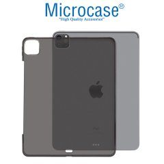 Microcase iPad Pro 4.Nesil 12.9 inch 2020 Kablosuz Şarj Uyumlu Silikon Tpu Soft Kılıf - Füme