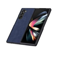 Microcase Samsung Galaxy Z Fold 6 için Deri Desenli Plastik Koruma Kılıf - AL3156