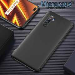 Microcase Realme 6 Pro Elektrocase Serisi Kamera Korumalı Silikon Kılıf - Siyah + Tempered Glass Cam Koruma