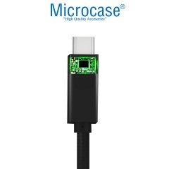 Microcase Type C to Type C 1 metre Şarj ve Data Kablosu Örgülü Siyah - Model No : AL2394