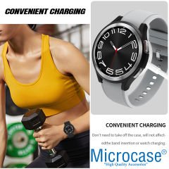 Microcase Samsung Galaxy Watch 6 Classic 43mm Önü Açık Sert Slim Rubber Kılıf - AL3172