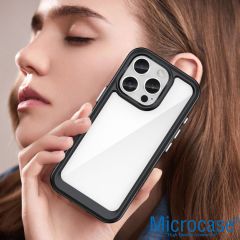 Microcase Iphone 16 ProMax Shield Serisi Darbeye Dayanıklı Yarı Esnek Plastik Tpu Kılıf - AL8100