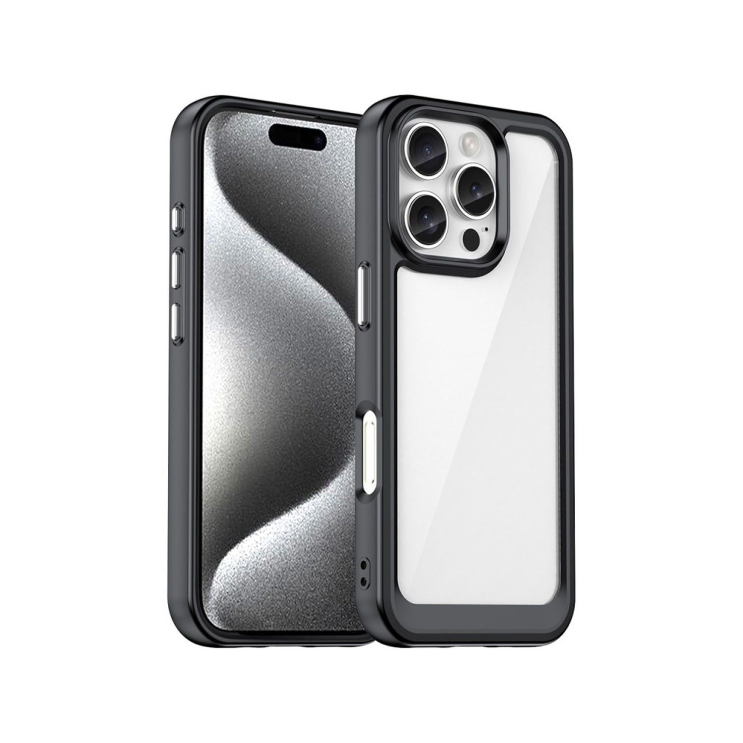 Microcase Iphone 16 ProMax Shield Serisi Darbeye Dayanıklı Yarı Esnek Plastik Tpu Kılıf - AL8100