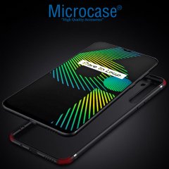 Microcase Realme 6i Elektrocase Serisi Kamera Korumalı Silikon Kılıf - Siyah + Tempered Glass Cam Koruma