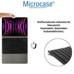 Microcase iPad Air 5. Nesil 10.9 inch Tablet Bluetooth Klavyeli Standlı Kılıf - BKK4