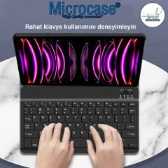 Microcase iPad Air 5. Nesil 10.9 inch Tablet Bluetooth Klavyeli Standlı Kılıf - BKK4