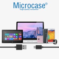 Microcase Micro USB Şarj ve Data Kablosu - 2 Metre Siyah