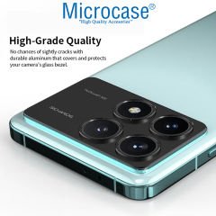 Microcase Xiaomi Redmi Poco F6 / Xiaomi Redmi Turbo 3 5G Uyumlu Kamera Lens Koruma Halkası - Kapalı Tasarım -Siyah AL3401