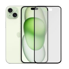 Microcase Iphone 15 Plus Tam Kaplayan Çerçeveli Mat Cam Koruma - AL3124