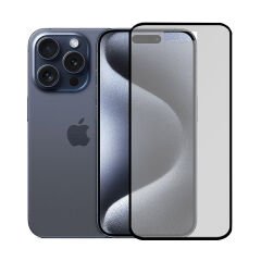 Microcase Iphone 15 ProMax Tam Kaplayan Çerçeveli Mat Cam Koruma - AL3124