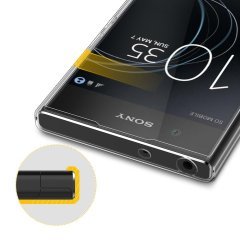Sony Xperia XA1 ince 0.2 mm Silikon + Nano Glass