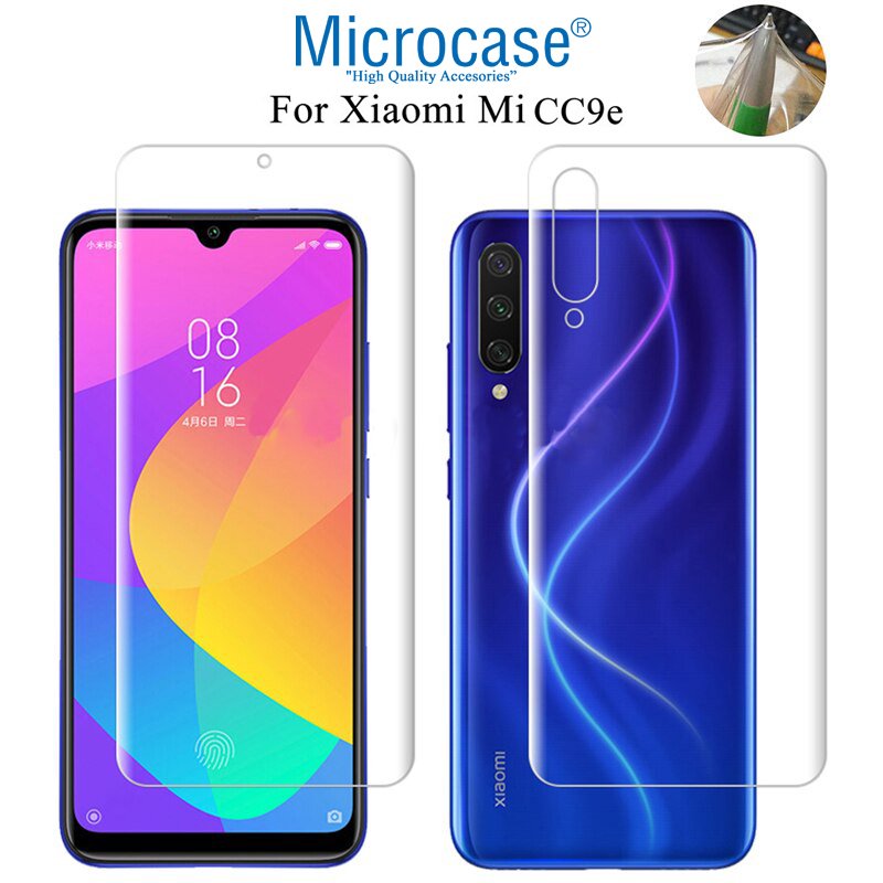 Microcase Xiaomi Mi CC9e Full Ön Arka Kaplama Koruma Filmi