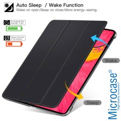 Microcase iPad Pro 11 Delüx Leather Serisi Standlı Kılıf - Siyah