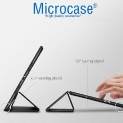 Microcase iPad Pro 11 Delüx Leather Serisi Standlı Kılıf - Siyah