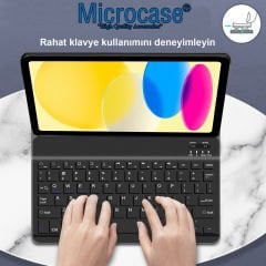 Microcase iPad 10.Nesil 10.9 inch 2022 Bluetooth Klavyeli Standlı Kılıf - BKK1