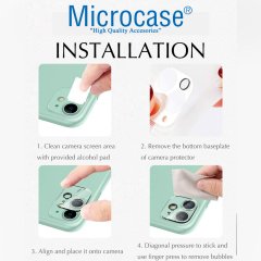 Microcase iPhone 11 Pro - Pro Max 3D Kamera Camı Lens Koruyucu Glass Şeffaf