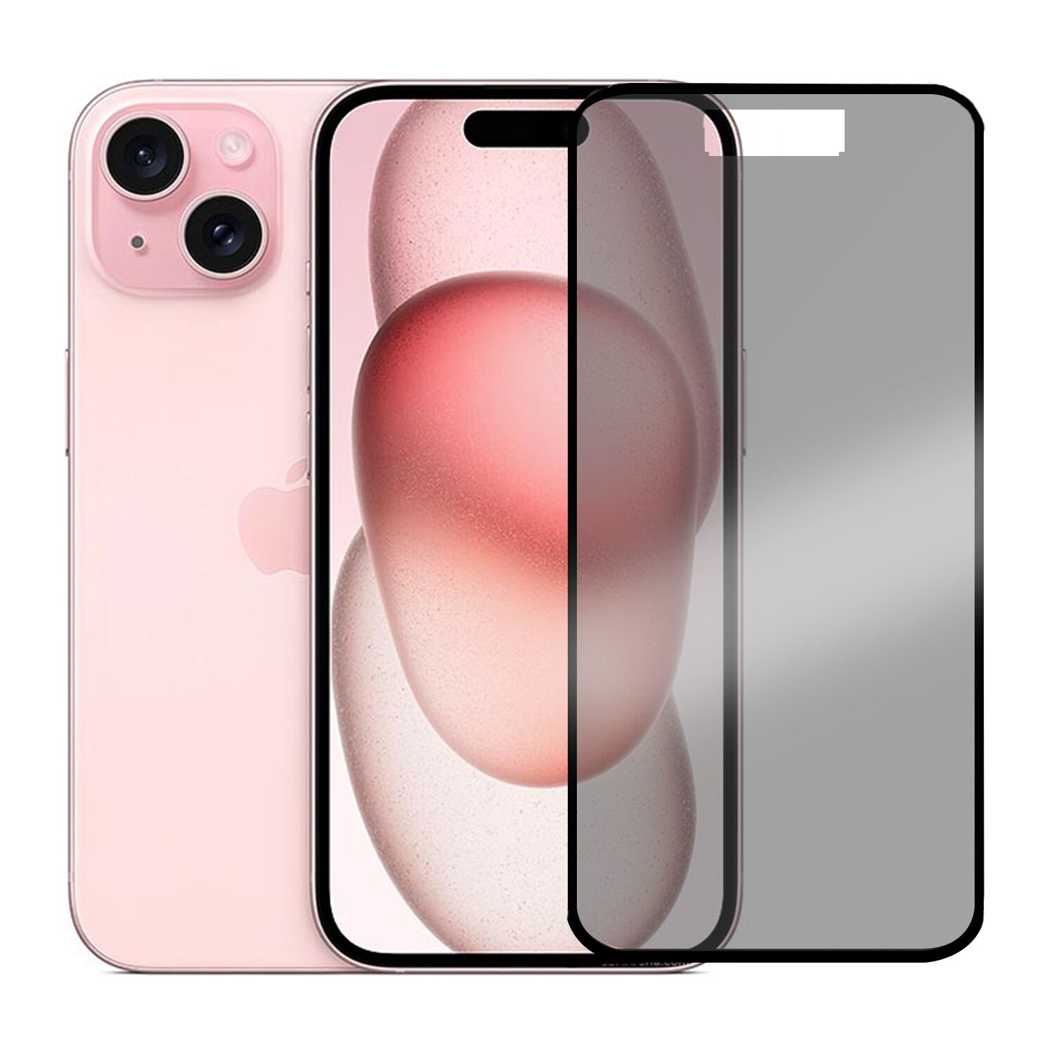 Microcase Iphone 15 Privacy Gizlilik Filtreli Tam Kaplayan Tempered Cam - AL3125