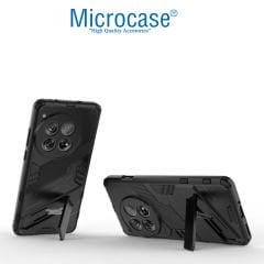 Microcase Oneplus 12 5G Matrix Serisi Armor Standlı Perfect Koruma Kılıf - Siyah Al3416