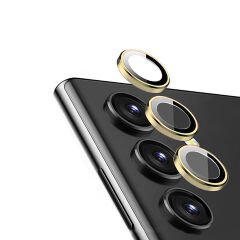 Microcase Samsung Galaxy S23 Kamera Camı Lens Koruyucu Halka Set - AL8114