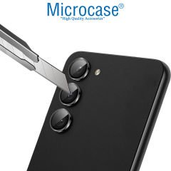 Microcase Samsung Galaxy S23 Kamera Camı Lens Koruyucu Halka Set - AL8114